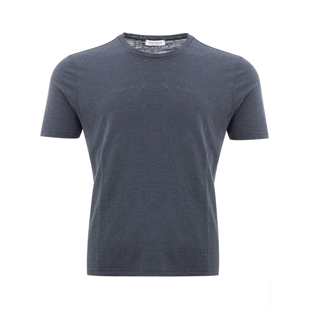 Gran Sasso Elegante camiseta de algodón gris