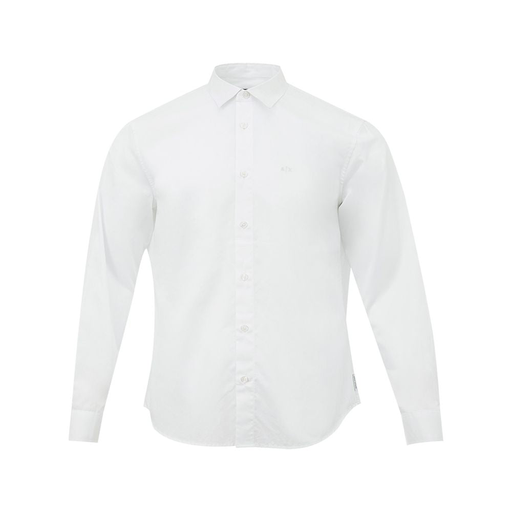 Camisa elegante de algodón blanca de Armani Exchange para hombre