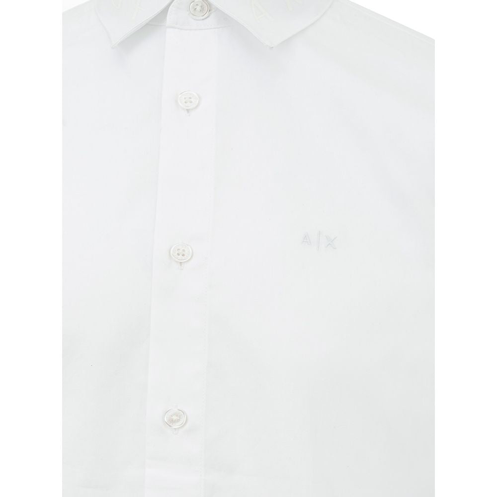 Camisa elegante de algodón blanca de Armani Exchange para hombre