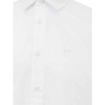 Camisa elegante de algodón blanca de Armani Exchange para hombre