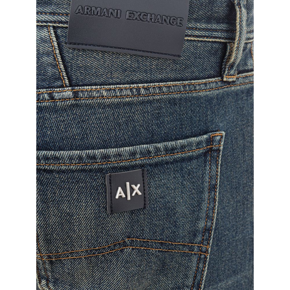 Armani Exchange Elevated Blue Cotton Denim