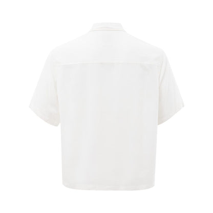 Camisa elegante de viscosa blanca de Armani Exchange para hombre