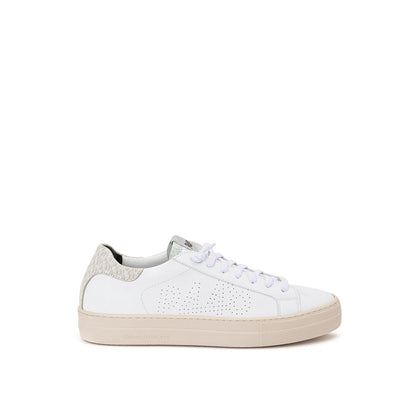 P448 Zapatillas de piel blancas Calzado casual elegante