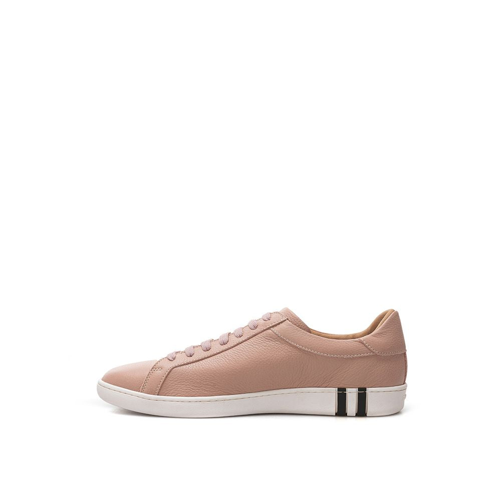 Zapatillas elegantes de piel rosa Bally para mujer