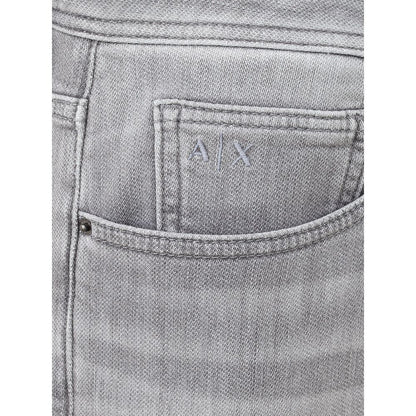 Armani Exchange Sleek Gray Cotton Denim Essentials