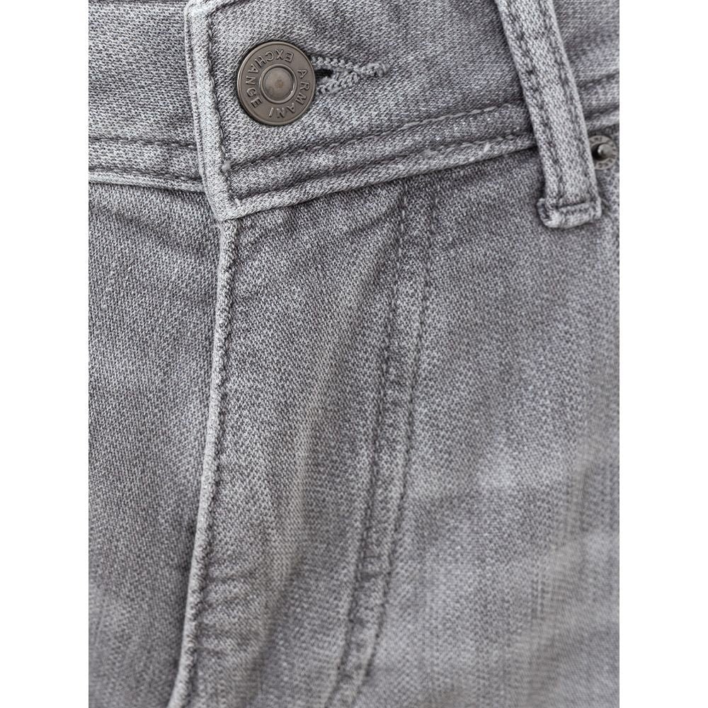 Armani Exchange Sleek Gray Cotton Denim Essentials