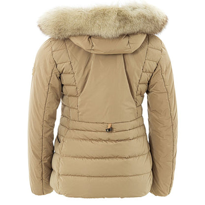Chaqueta elegante de poliéster beige Peuterey para mujer