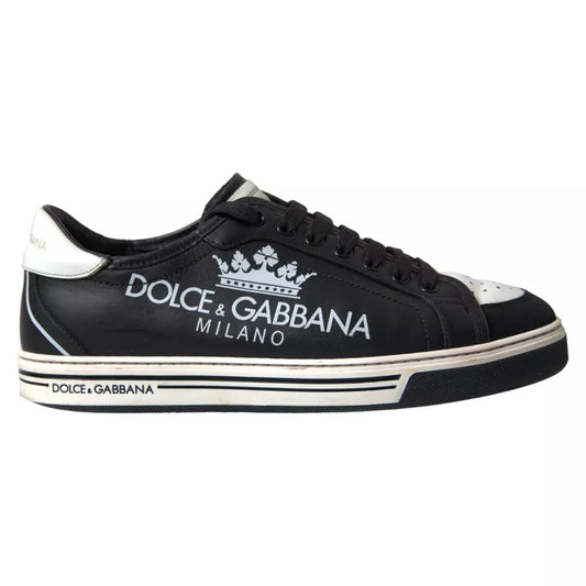 Zapatillas deportivas de piel negra Crown Milano para hombre de Dolce &amp; Gabbana