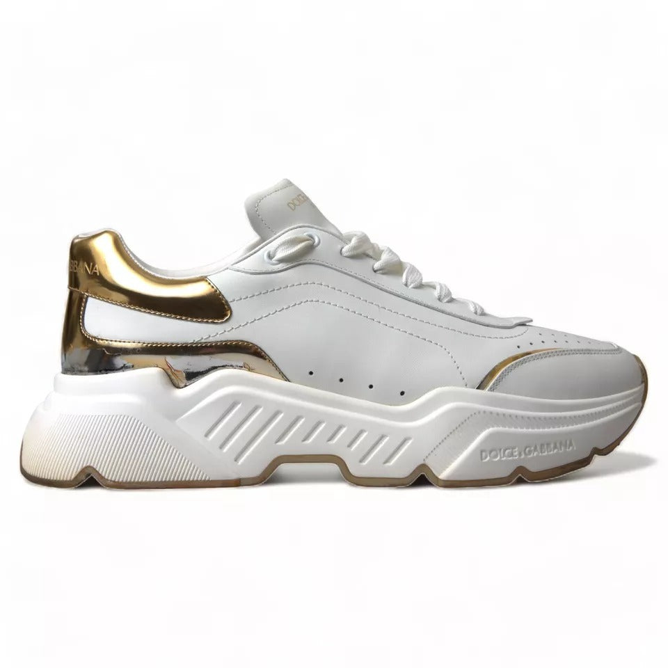 Zapatillas deportivas Daymaster de piel en oro blanco de Dolce &amp; Gabbana