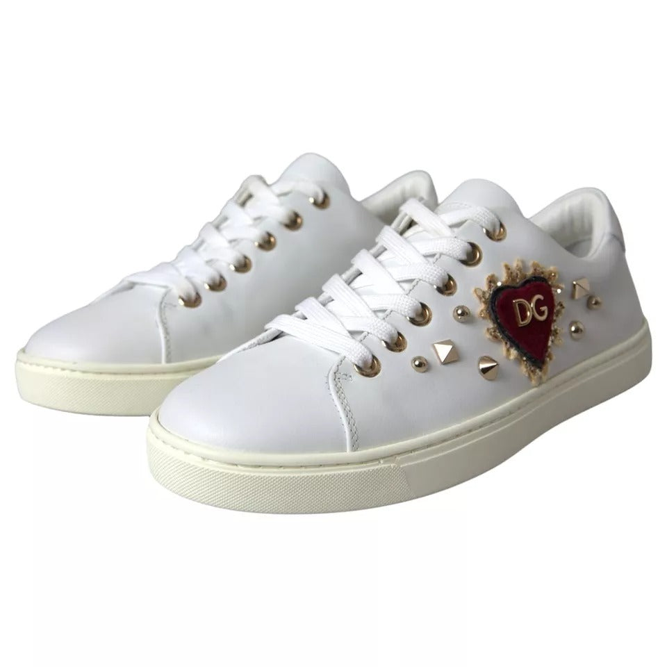 Zapatillas blancas Portofino Sacred Heart de Dolce &amp; Gabbana Zapatos de mujer