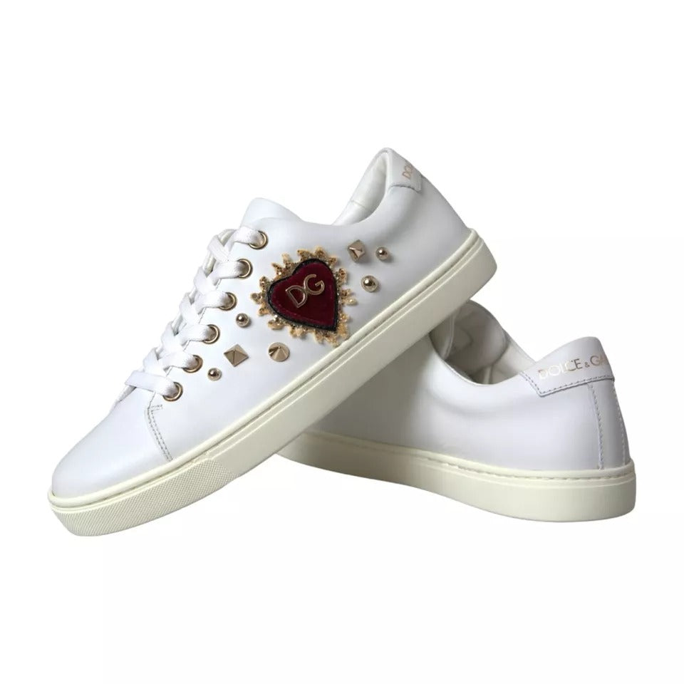 Zapatillas blancas Portofino Sacred Heart de Dolce &amp; Gabbana Zapatos de mujer