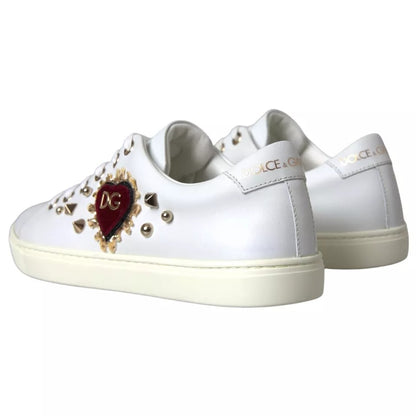 Zapatillas blancas Portofino Sacred Heart de Dolce &amp; Gabbana Zapatos de mujer