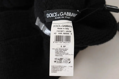 Calcetines largos de mujer de punto de lana de becerro en color negro de Dolce &amp; Gabbana