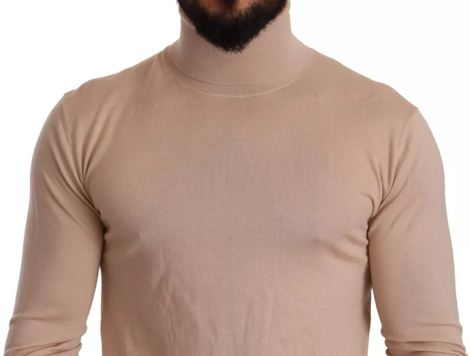 Suéter de cuello alto de cachemira beige de Dolce &amp; Gabbana