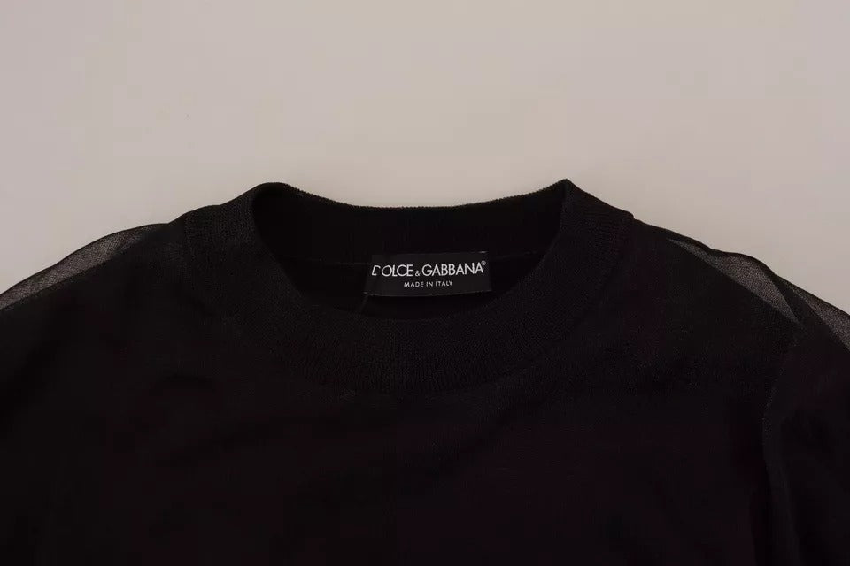 Suéter tipo jersey con logotipo de poliéster negro de Dolce &amp; Gabbana para hombre