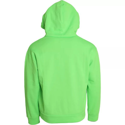 Sudadera con capucha y logotipo verde neón de Dolce &amp; Gabbana