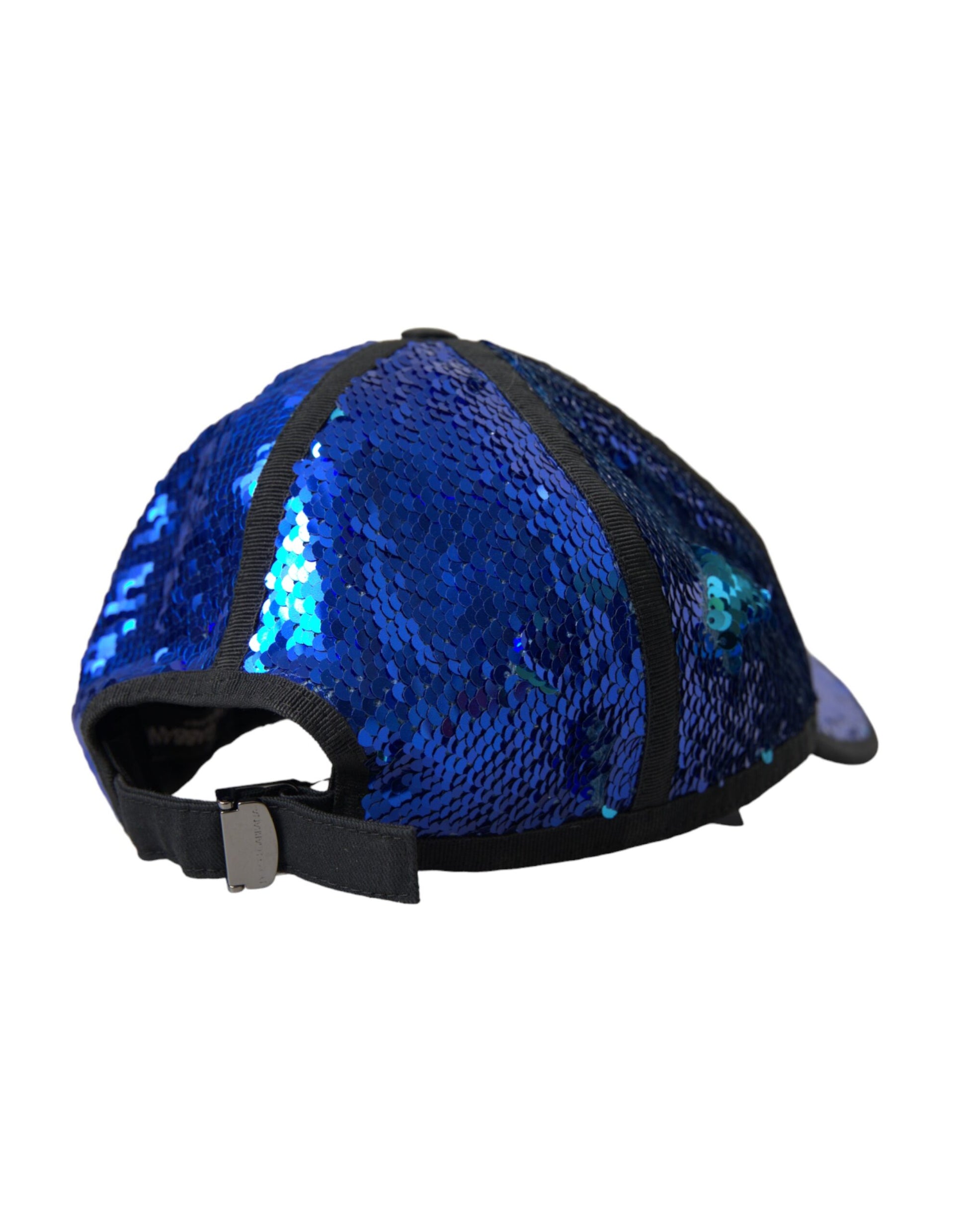 Dolce & Gabbana Royal Blue Sequin Baseball Hat Men