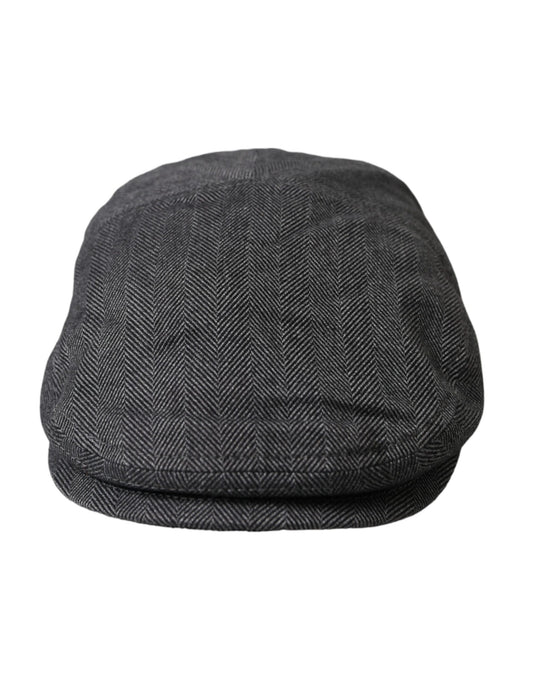 Dolce &amp; Gabbana Gorra Newsboy con corona de espiga gris Hombre