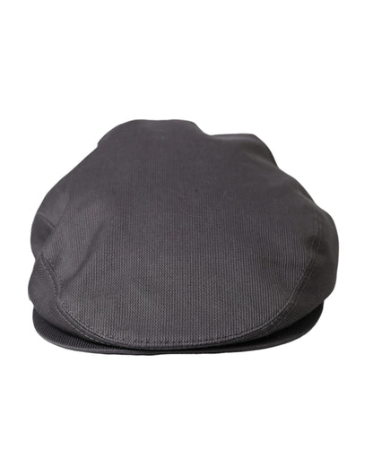 Gorra de vendedor de periódicos de tela de algodón gris Dolce &amp; Gabbana para hombre