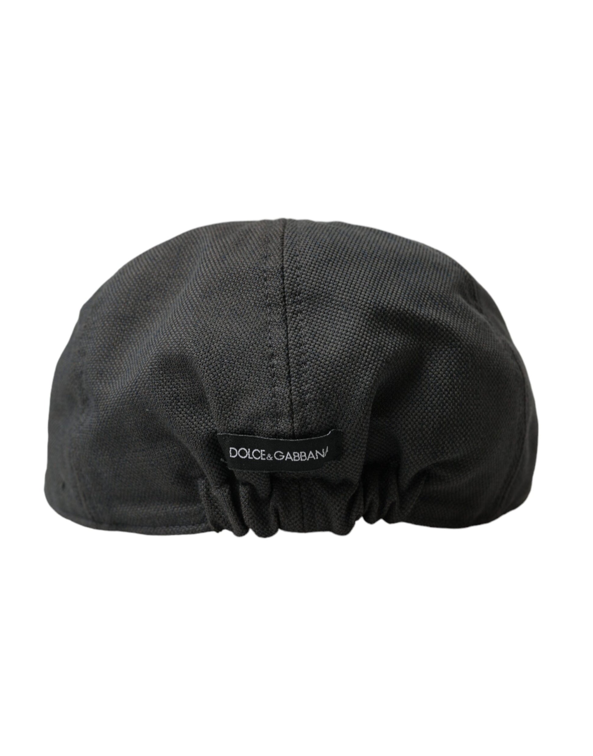 Gorra de vendedor de periódicos Dolce &amp; Gabbana de tela de nailon gris oscuro para hombre