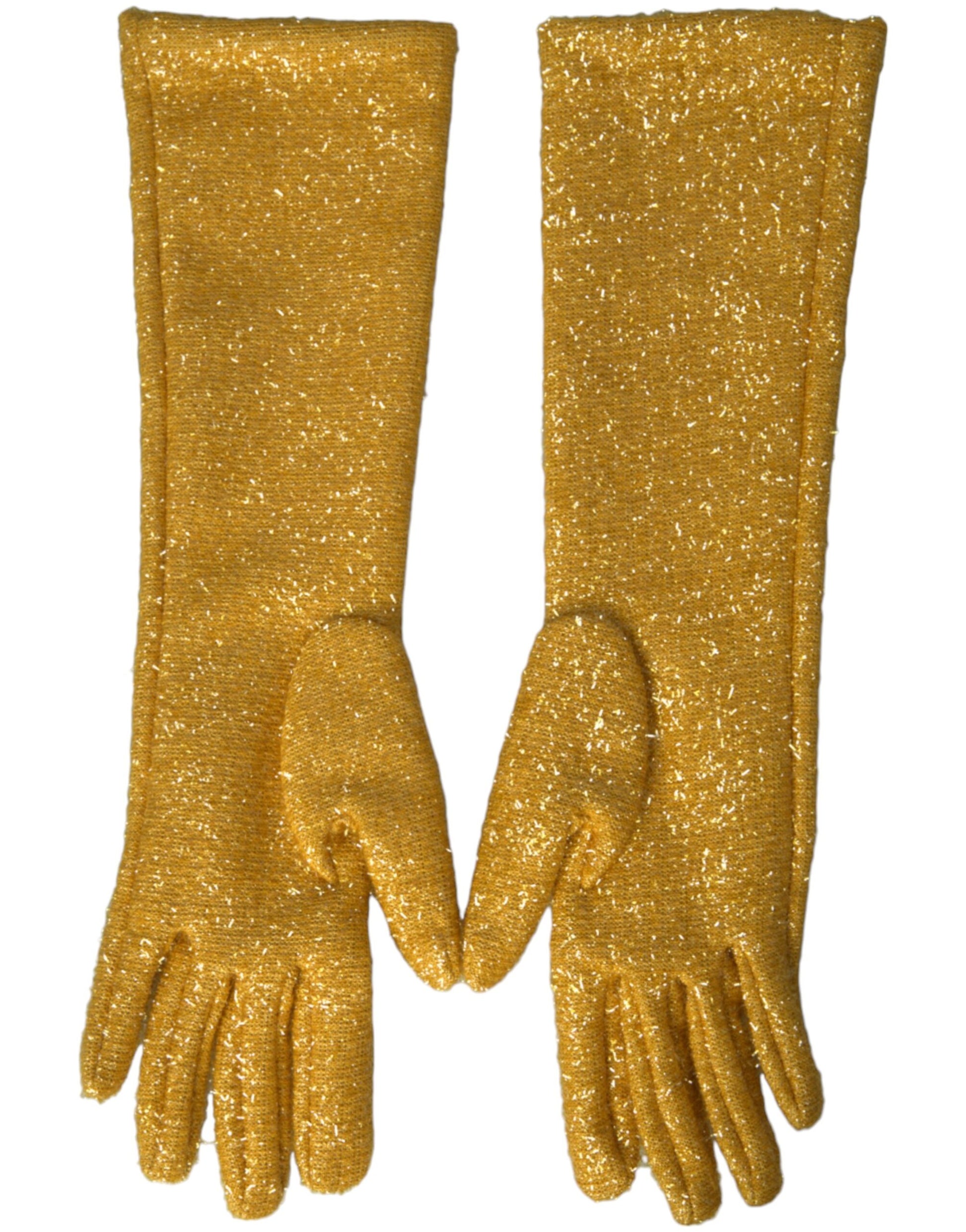 Guantes de media manga Fantasia de lúrex dorado de Dolce &amp; Gabbana