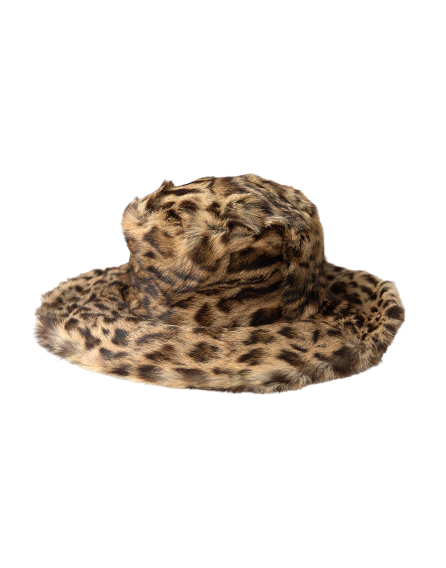 Sombrero de pescador de piel de leopardo marrón para mujer de Dolce &amp; Gabbana