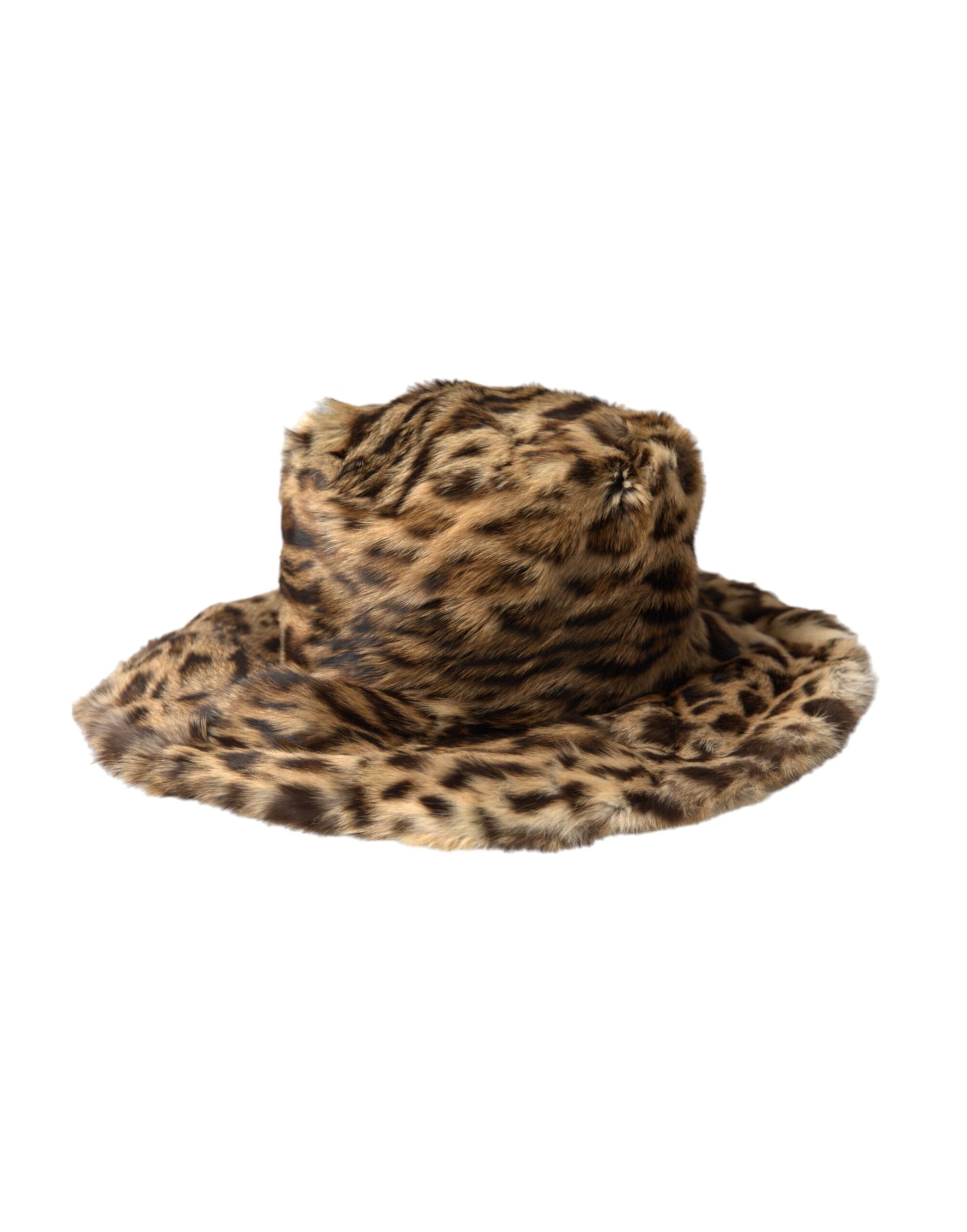Sombrero de pescador de piel de leopardo marrón para mujer de Dolce &amp; Gabbana