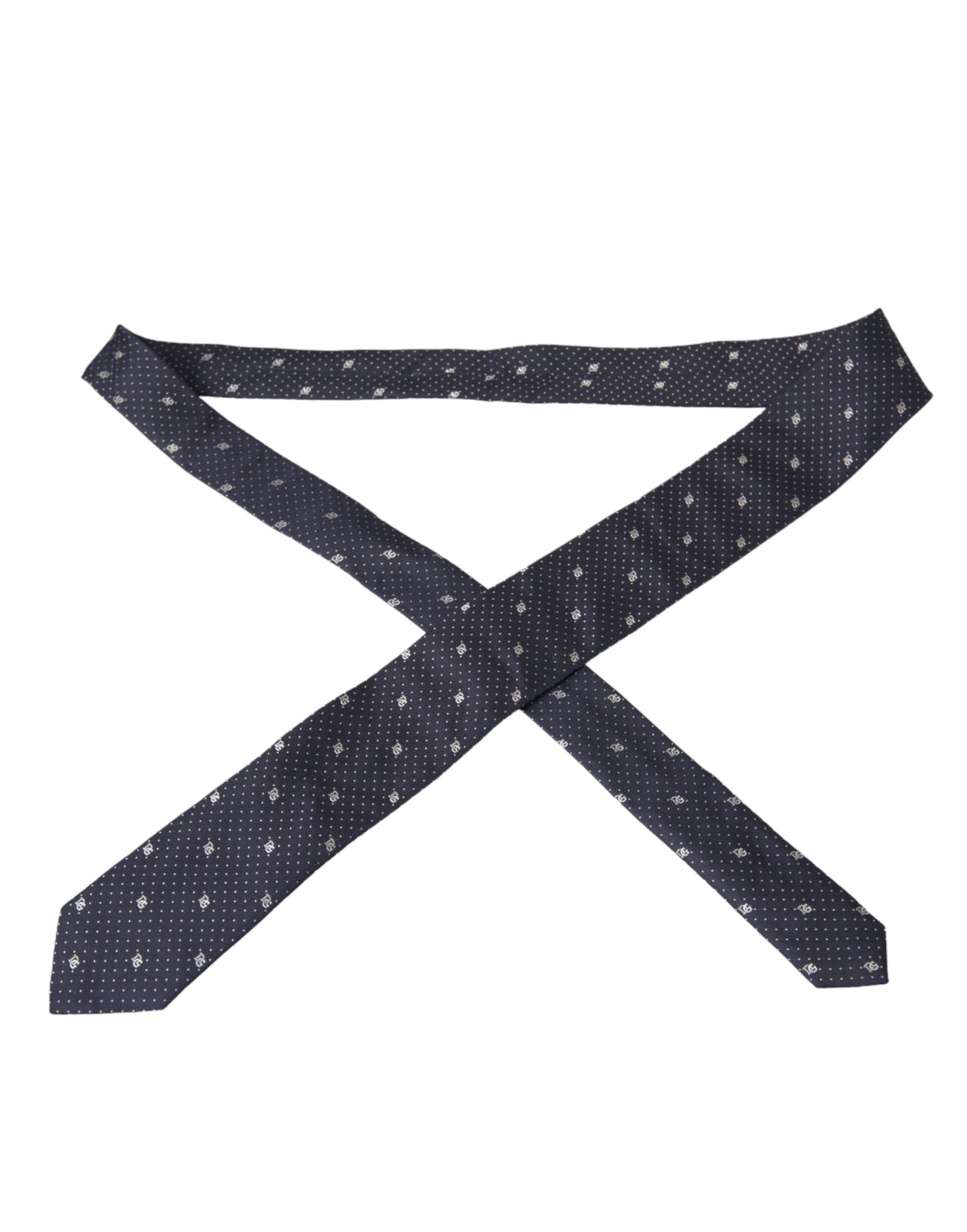 Blue DG Logo 100% Silk Adjustable Tie