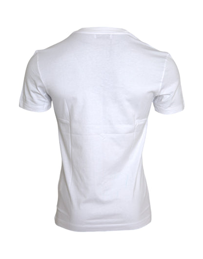 Camiseta informal de algodón blanca con apliques DG de Dolce &amp; Gabbana para hombre