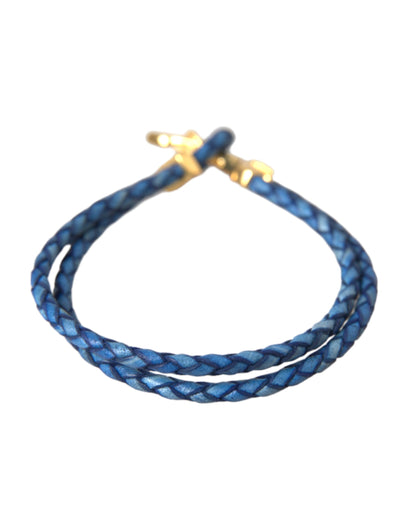 Pulsera con dije de ancla de oro azul Nialaya en plata 925 para hombre