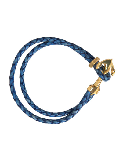 Pulsera con dije de ancla de oro azul Nialaya en plata 925 para hombre