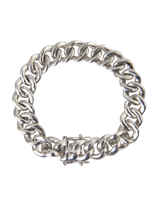 Pulsera Nialaya de plata de ley 925 con eslabones macizos y pesados ​​para hombre