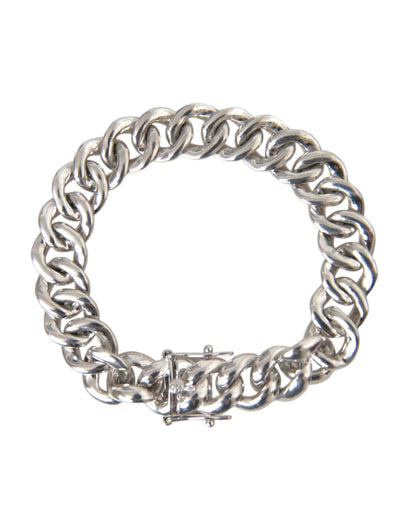 Pulsera Nialaya de plata de ley 925 con eslabones macizos y pesados ​​para hombre