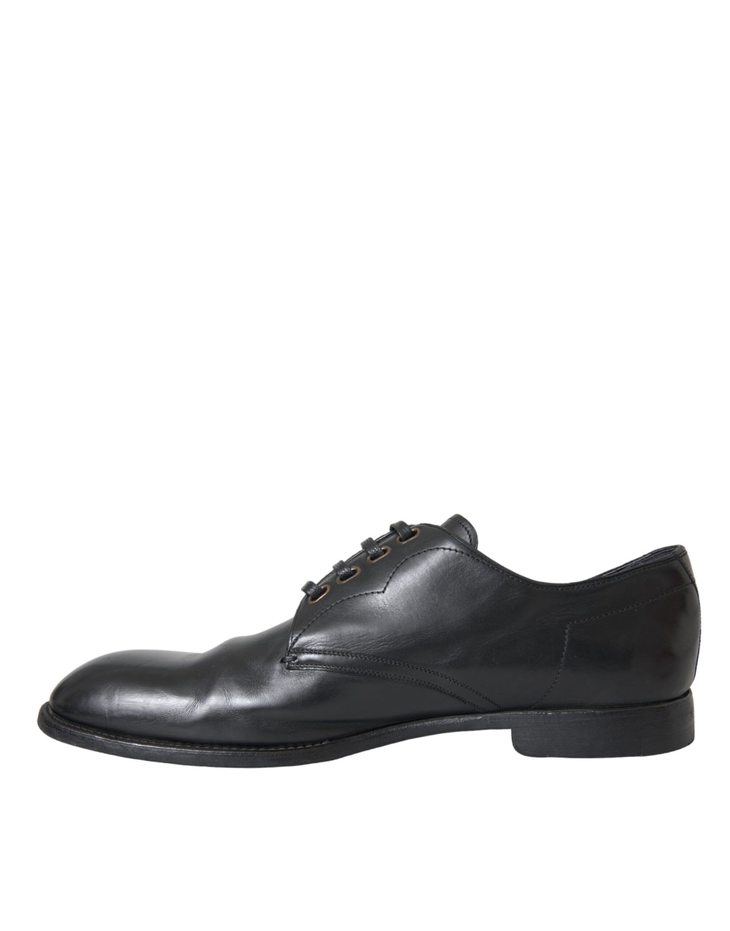 Zapatos de vestir formales Derby de cuero negro de Dolce &amp; Gabbana para hombre