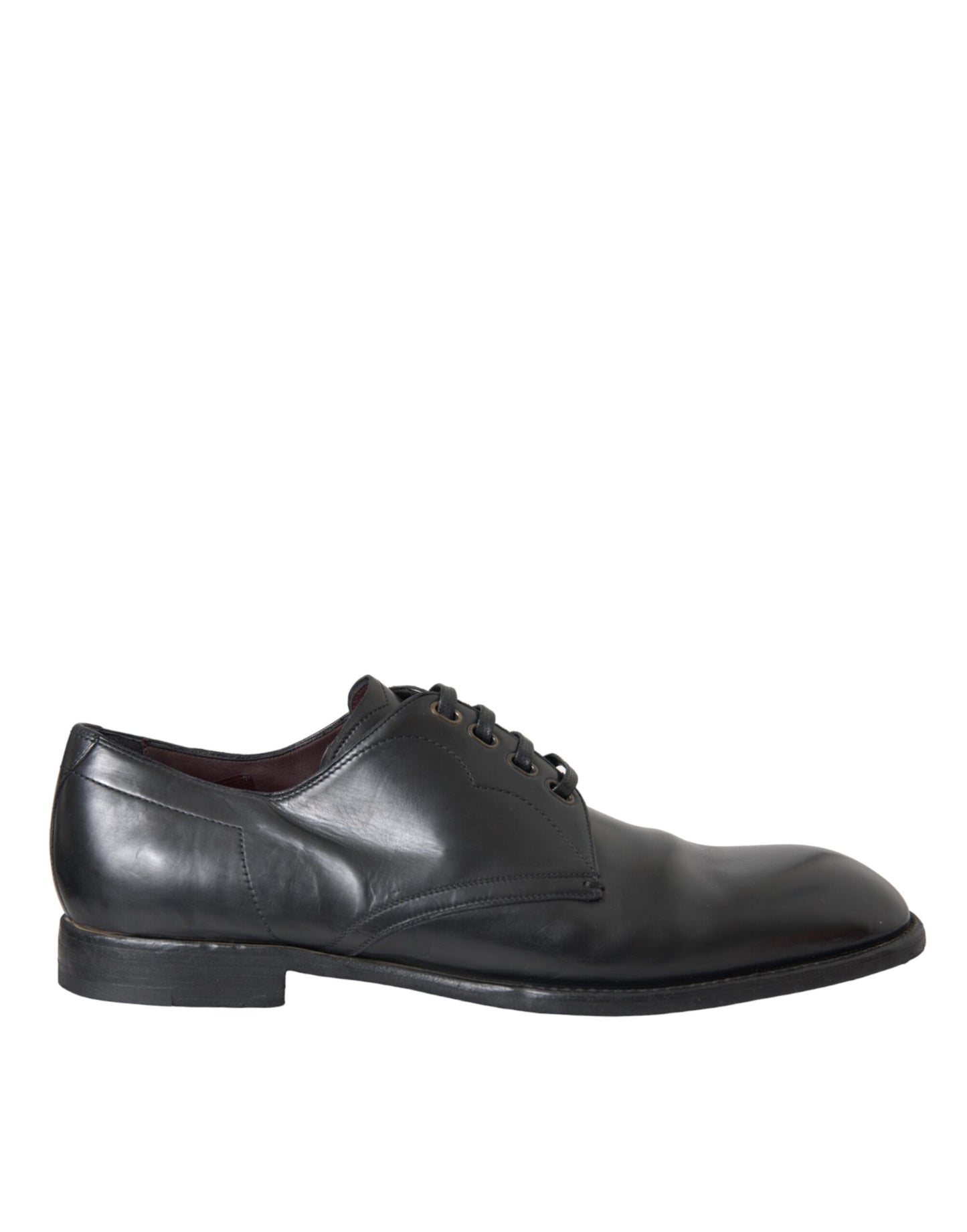 Zapatos de vestir formales Derby de cuero negro de Dolce &amp; Gabbana para hombre