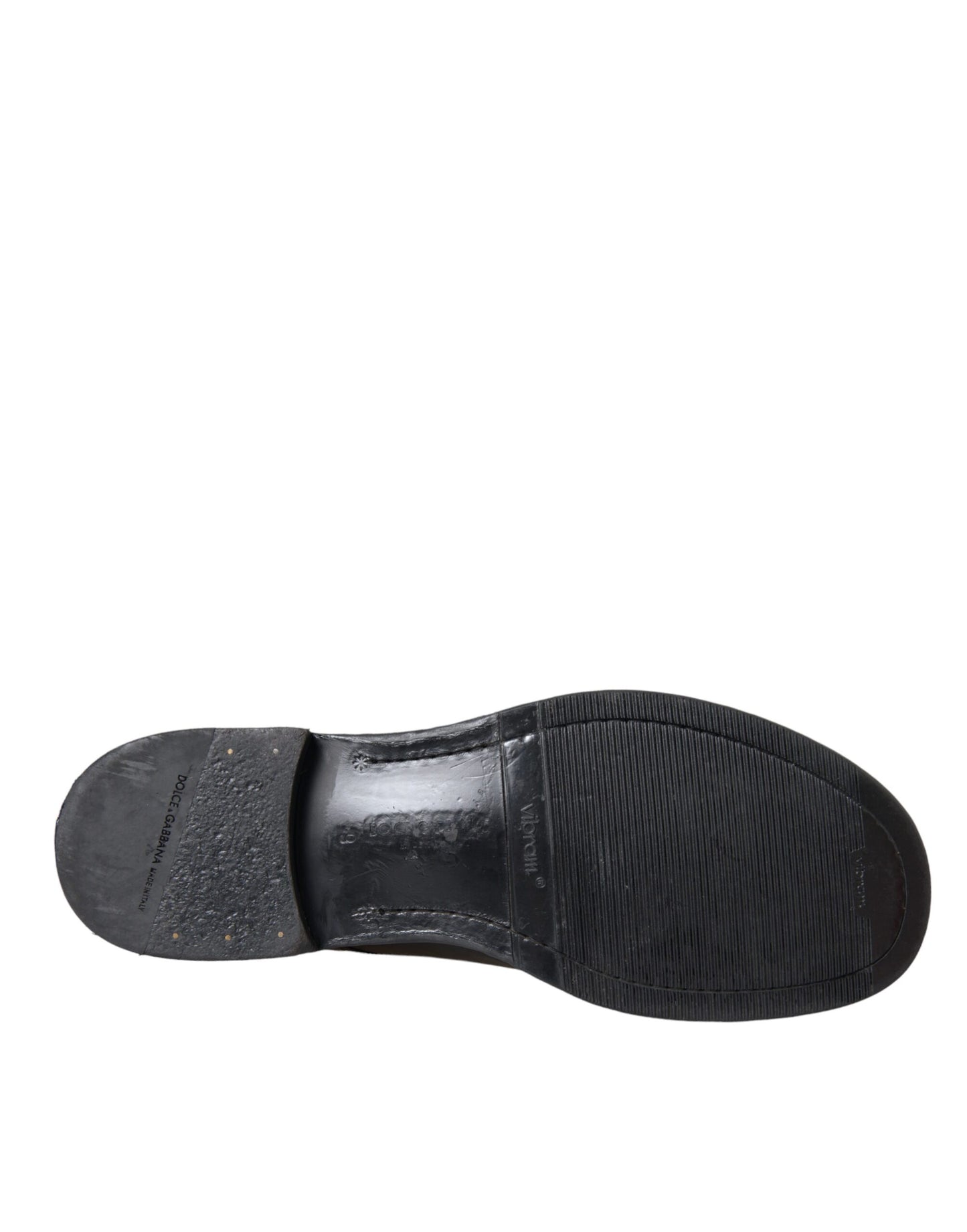 Zapatos de vestir Derby de piel de caballo negro de Dolce &amp; Gabbana para hombre