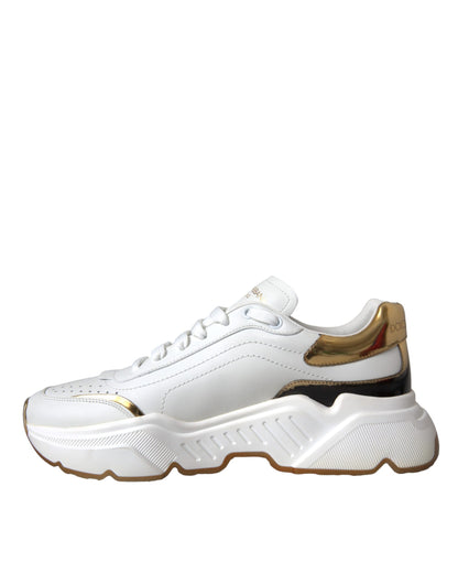 Zapatillas de piel Daymaster de Dolce &amp; Gabbana en oro blanco para hombre