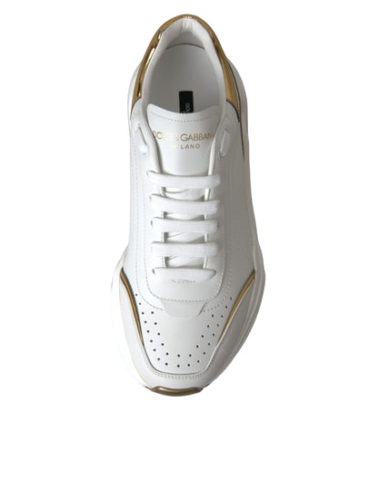 Zapatillas de piel Daymaster de Dolce &amp; Gabbana en oro blanco para hombre