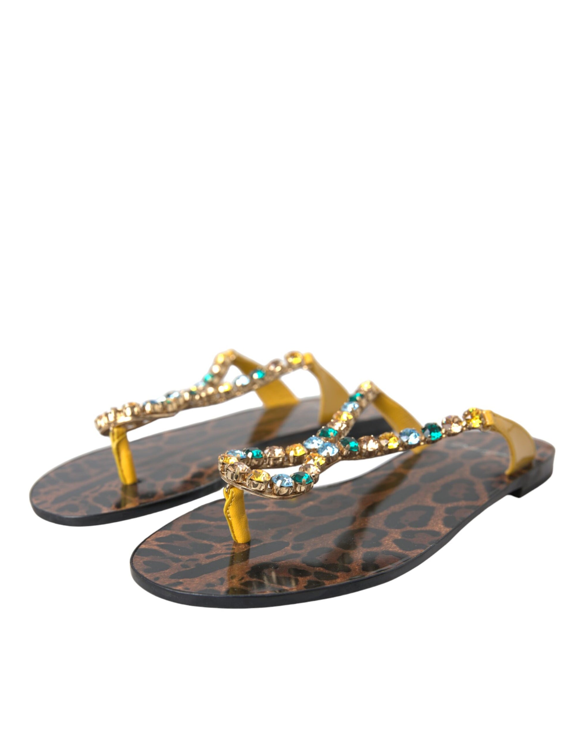 Sandalias y chanclas con cristales multicolor de Dolce &amp; Gabbana