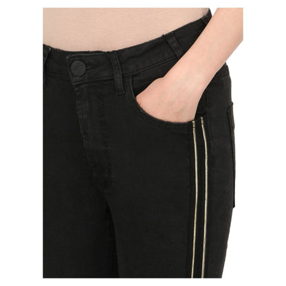 Pantalones vaqueros y pantalón de algodón negro One Teaspoon