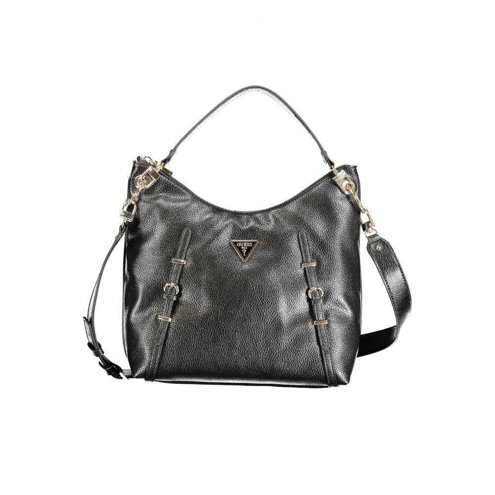 Bolso de mano de polietileno negro Guess Jeans