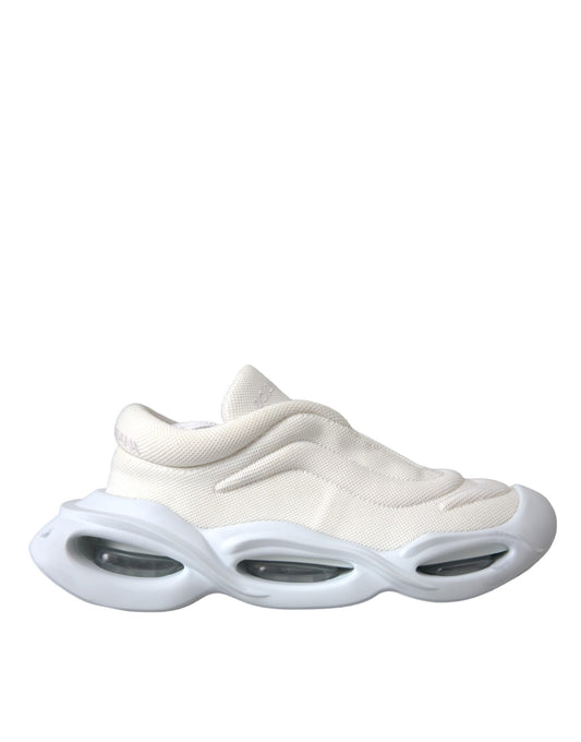 Zapatillas deportivas bajas con ondas y tejido acolchado en color blanco de Dolce & Gabbana