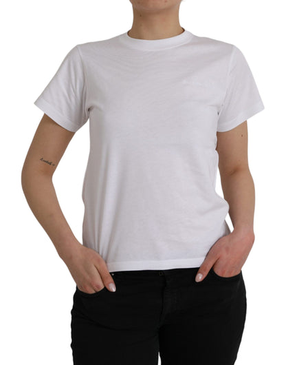 Camiseta de manga corta con cuello redondo de algodón blanco de Balenciaga