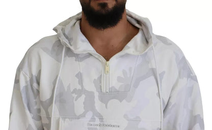 Sudadera con capucha y estampado de camuflaje blanco de Dolce &amp; Gabbana