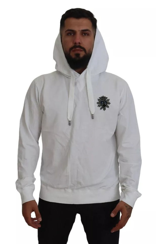 Sudadera con capucha de algodón blanca de Dolce &amp; Gabbana