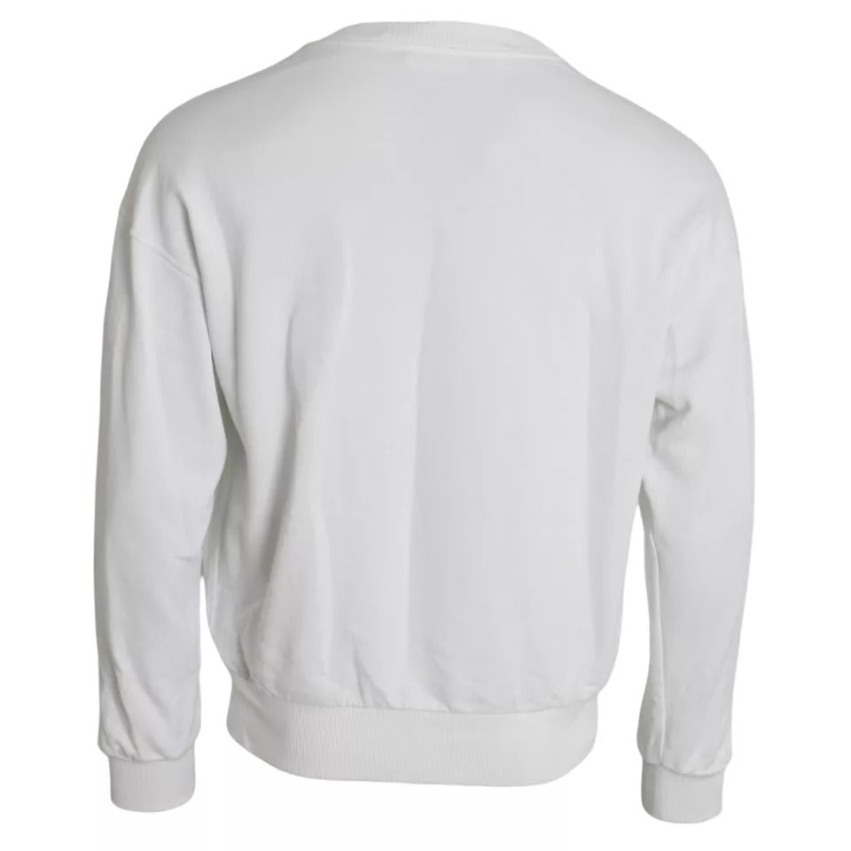 Sudadera con capucha de algodón con logotipo en relieve blanco de Dolce &amp; Gabbana para hombre