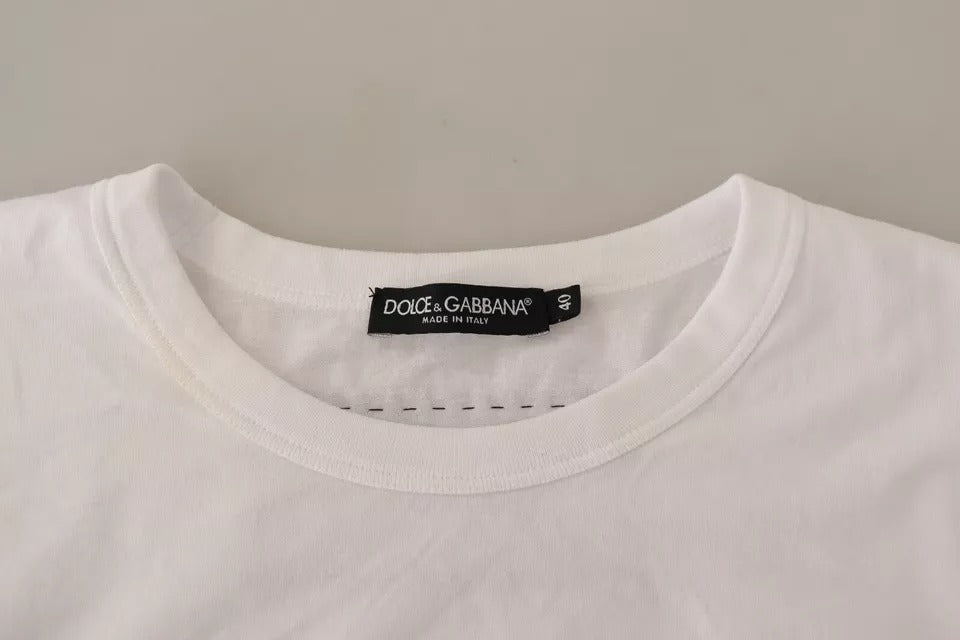 Camiseta sin mangas de algodón L'AMORE blanca de Dolce &amp; Gabbana