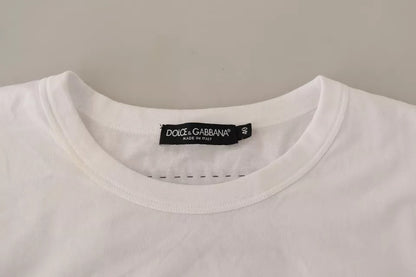 Camiseta sin mangas de algodón L'AMORE blanca de Dolce &amp; Gabbana