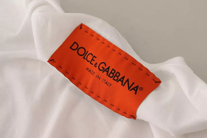 Camiseta sin mangas de algodón L'AMORE blanca de Dolce &amp; Gabbana