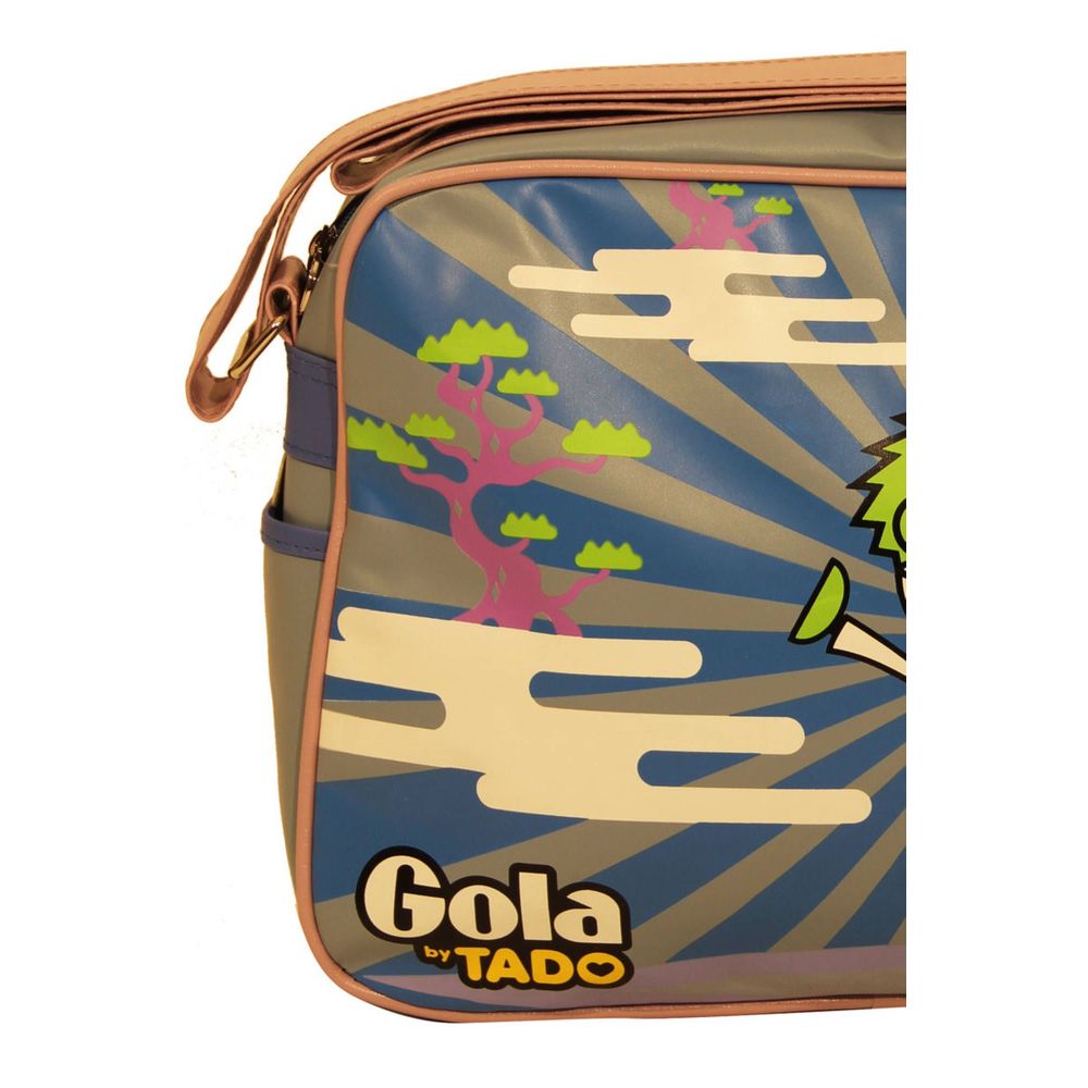Bolso de tela celeste